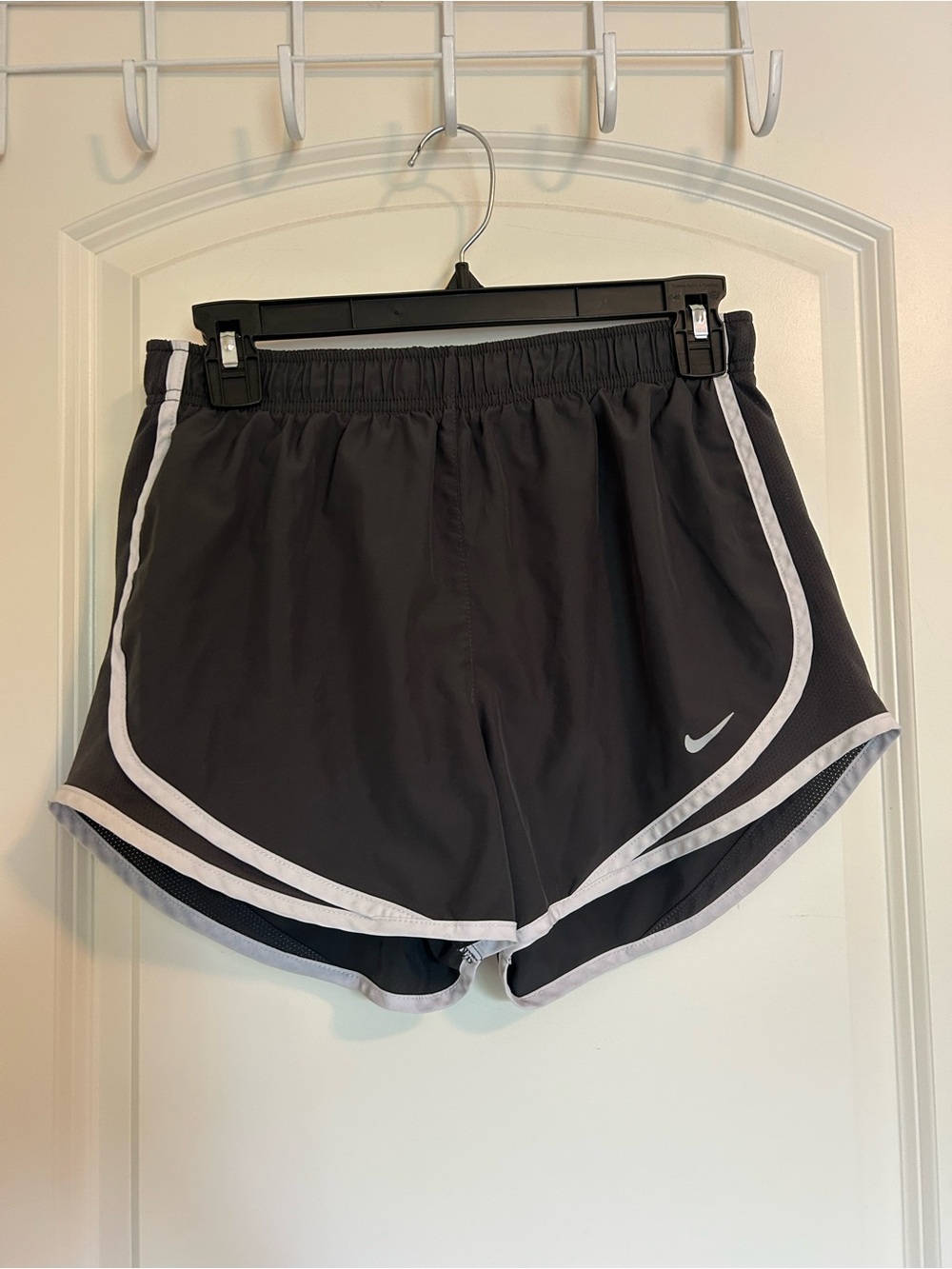 Nike Women's Black Athletic Running Shorts with White Piping